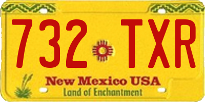 NM license plate 732TXR