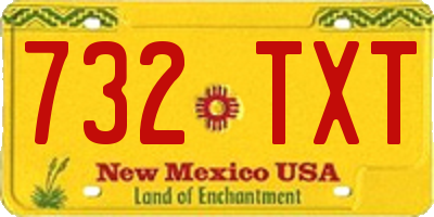 NM license plate 732TXT