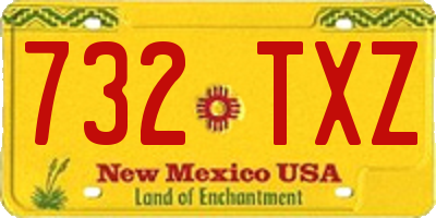 NM license plate 732TXZ