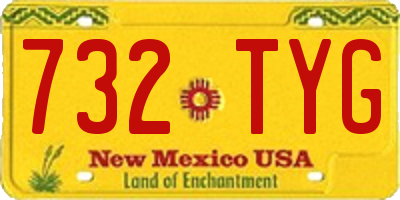 NM license plate 732TYG