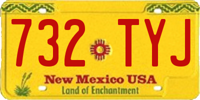 NM license plate 732TYJ
