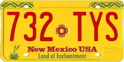 NM license plate 732TYS