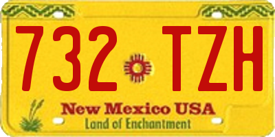 NM license plate 732TZH