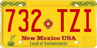 NM license plate 732TZI