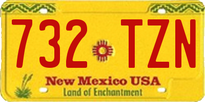 NM license plate 732TZN