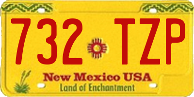 NM license plate 732TZP