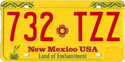 NM license plate 732TZZ