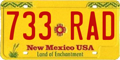 NM license plate 733RAD