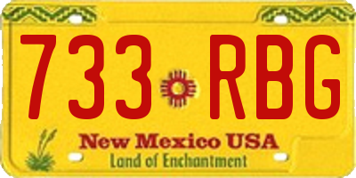 NM license plate 733RBG