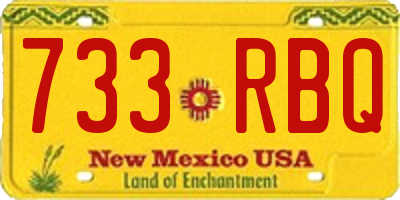 NM license plate 733RBQ