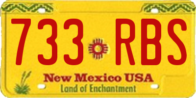 NM license plate 733RBS
