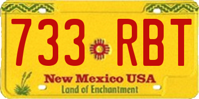 NM license plate 733RBT