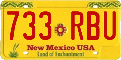 NM license plate 733RBU