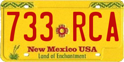 NM license plate 733RCA