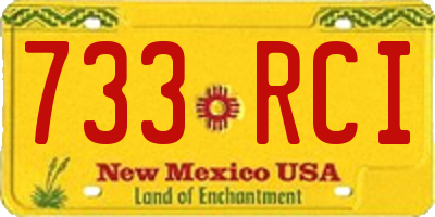 NM license plate 733RCI