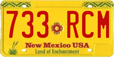 NM license plate 733RCM
