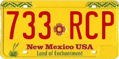 NM license plate 733RCP