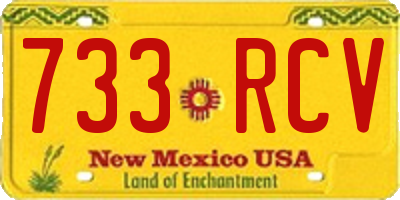 NM license plate 733RCV