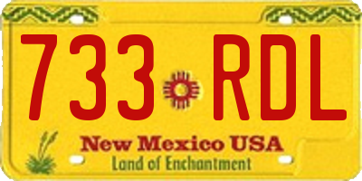 NM license plate 733RDL