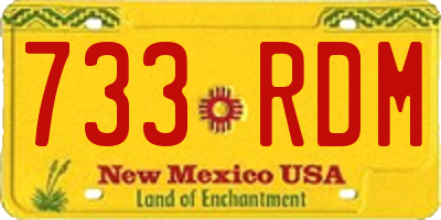 NM license plate 733RDM