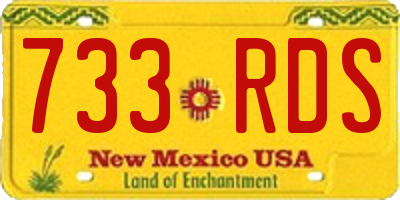 NM license plate 733RDS