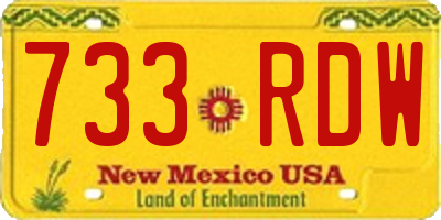 NM license plate 733RDW
