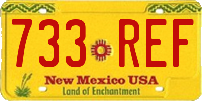 NM license plate 733REF