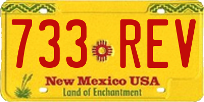 NM license plate 733REV