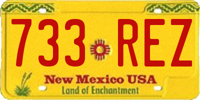 NM license plate 733REZ