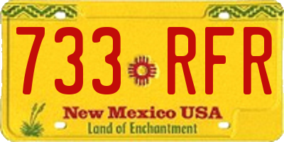 NM license plate 733RFR
