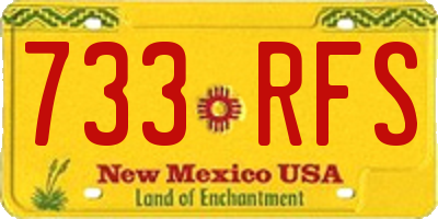 NM license plate 733RFS