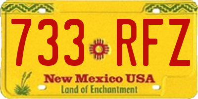 NM license plate 733RFZ