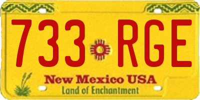 NM license plate 733RGE