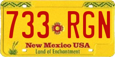 NM license plate 733RGN
