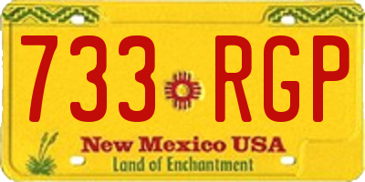 NM license plate 733RGP