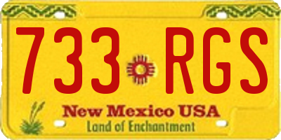 NM license plate 733RGS