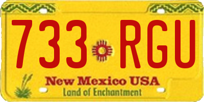 NM license plate 733RGU