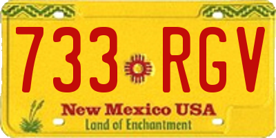 NM license plate 733RGV