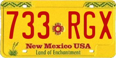 NM license plate 733RGX