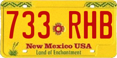 NM license plate 733RHB