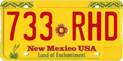 NM license plate 733RHD