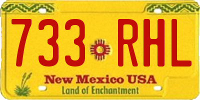 NM license plate 733RHL