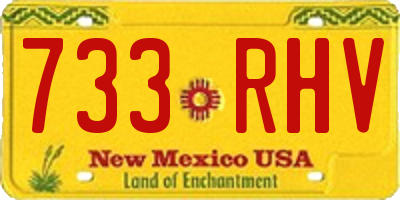 NM license plate 733RHV