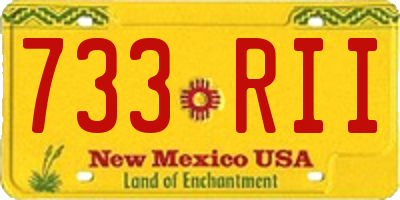 NM license plate 733RII