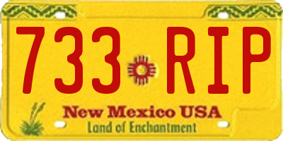 NM license plate 733RIP