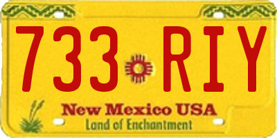 NM license plate 733RIY