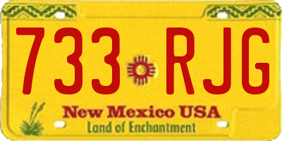 NM license plate 733RJG