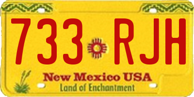 NM license plate 733RJH