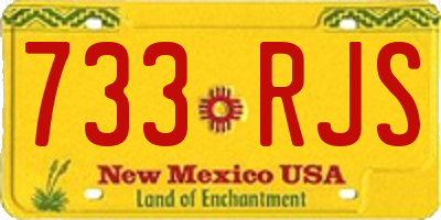 NM license plate 733RJS