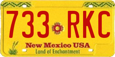 NM license plate 733RKC